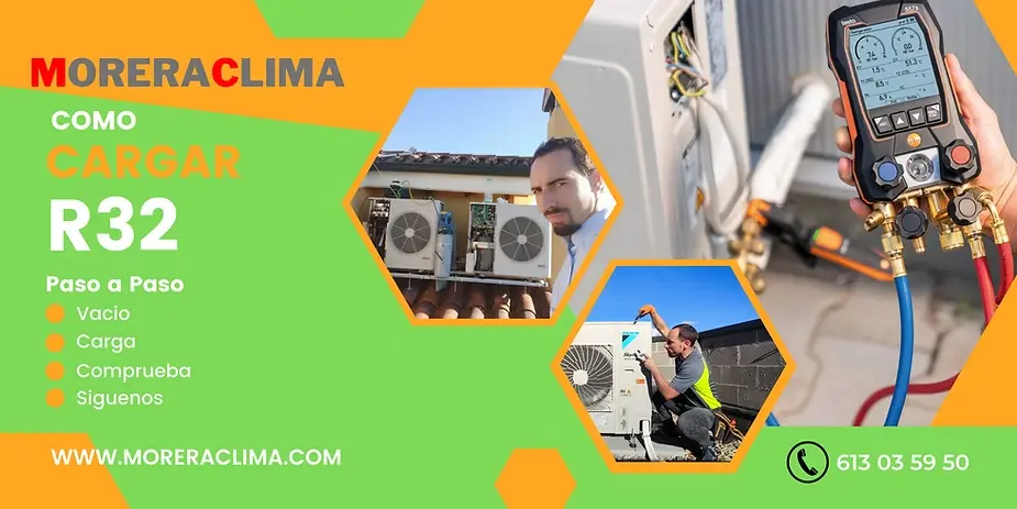 Cómo hacer carga de gas refrigerante R32 Aire Acondicionado en 10 pasos - moreraclima.com